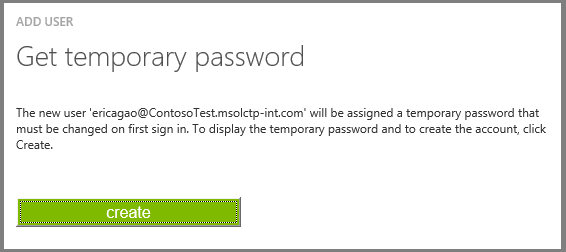 Temporary password