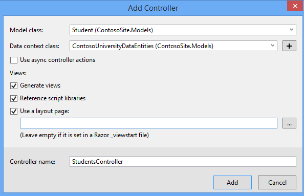 specify controller
