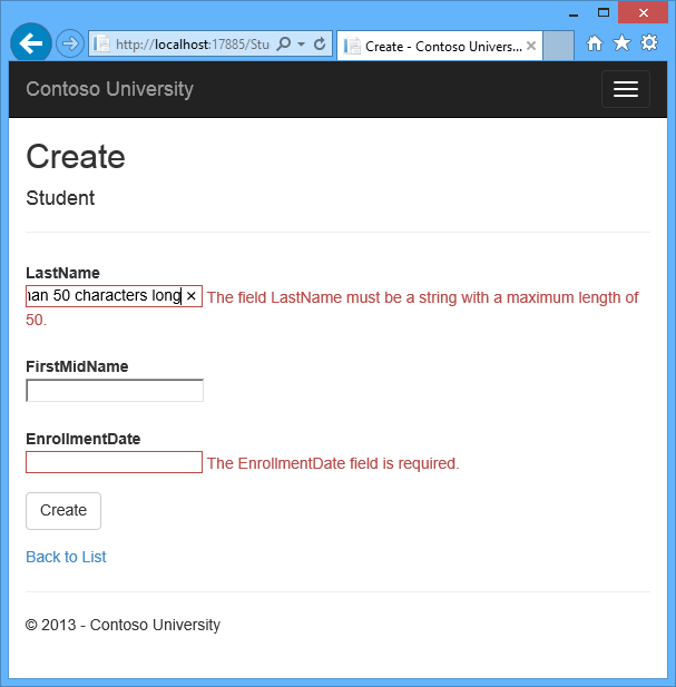 client side val error