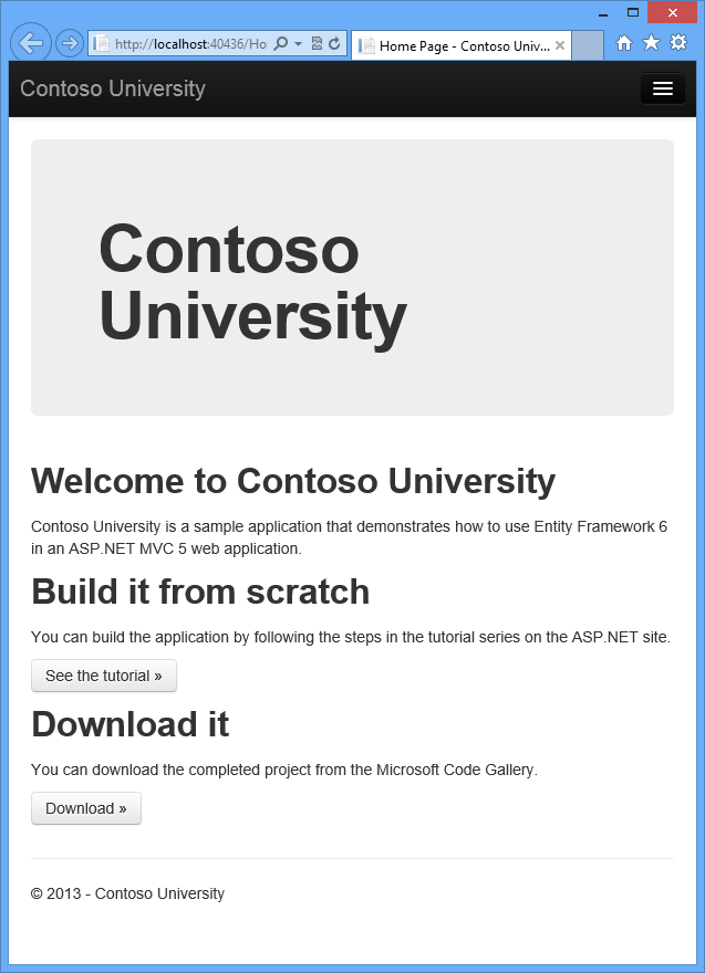 Contoso_University_home_page