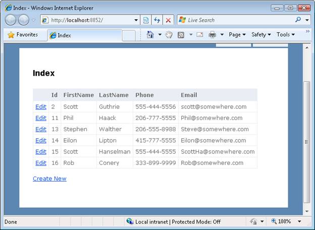 The New Project dialog box