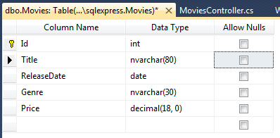 Database Table Editor