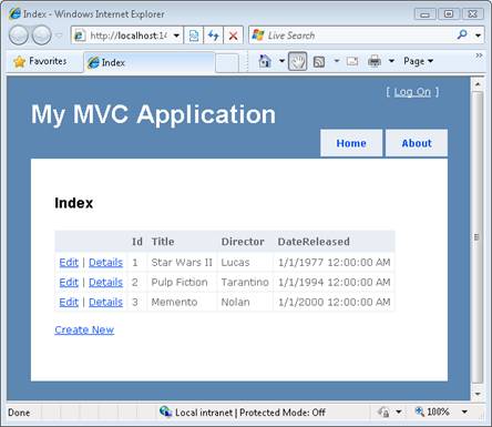 The New Project dialog box