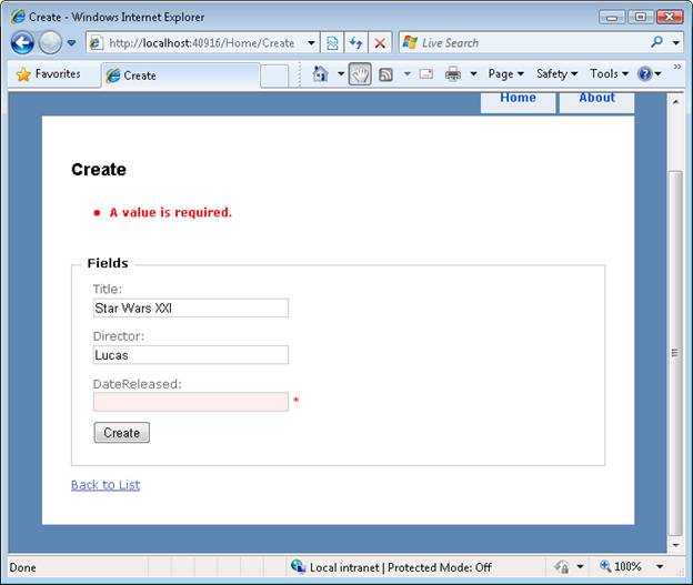 The New Project dialog box