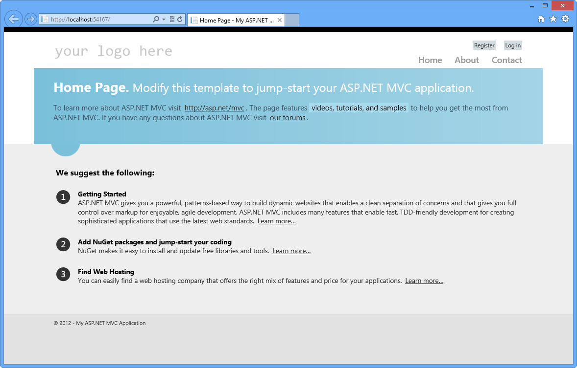 ASP.NET MVC 4 restyled templates