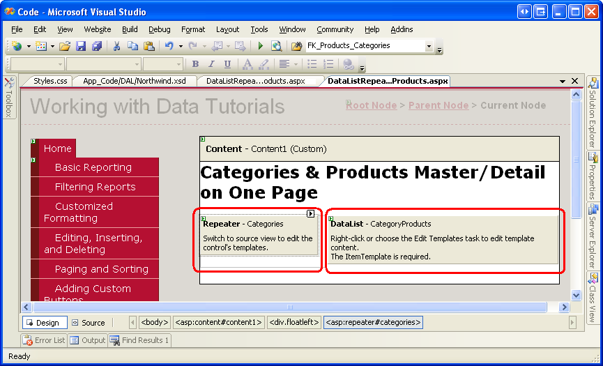 Pro Datalist Figure 2 : The Repeater is Floated to the Left of the DataList ( Click ...