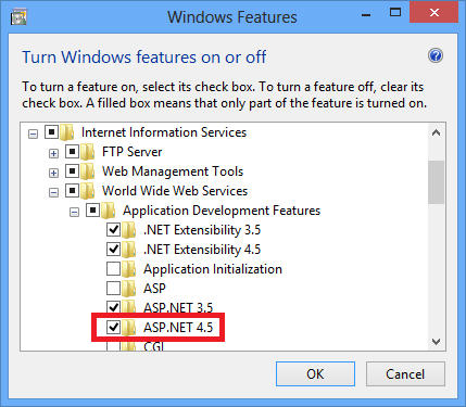 Select ASP.NET 4.5