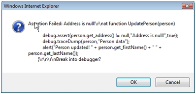 A Sys.Debug.assert failure message.