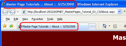 The Page’s Title is Programmatically Set and Includes the Current Date