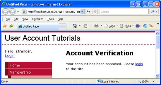 The New User’s Account is Now Approved