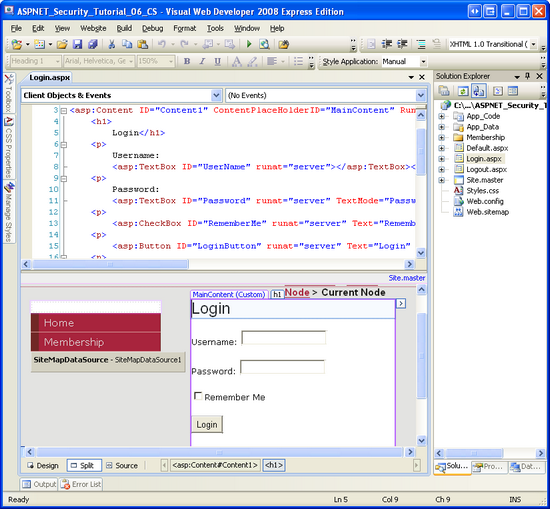 The Login Page’s Interface Includes Two TextBoxes, a CheckBoxList, and a Button