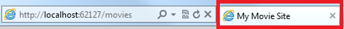 The page’s <title> element displayed in a browser tab