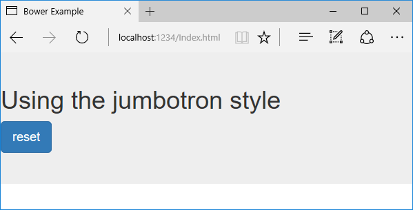 jumbotron style applied