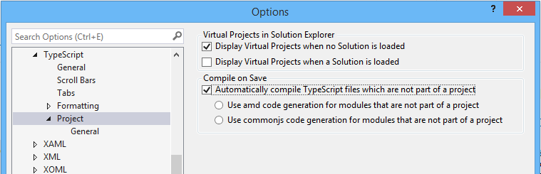 options setting auto compliation of TypeScript files