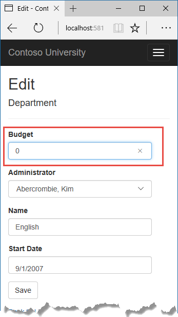 Changing budget to 0