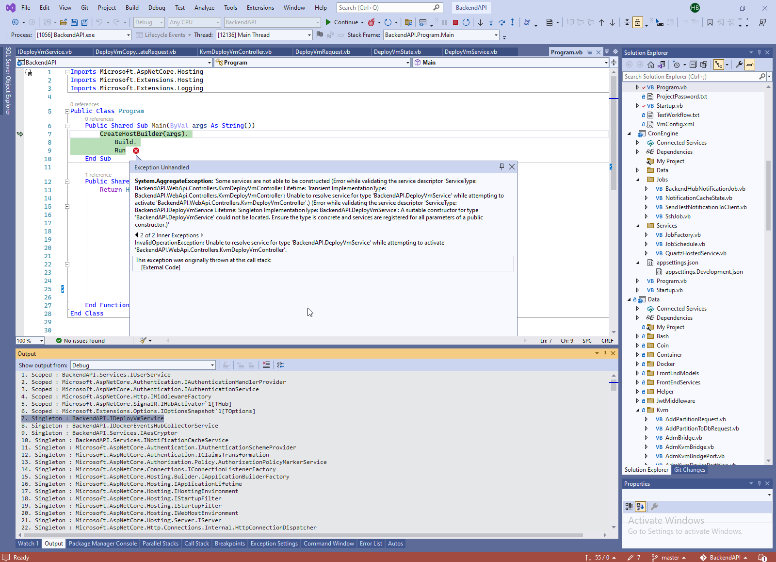 Viacheslav Eremin Notes about singleton service.