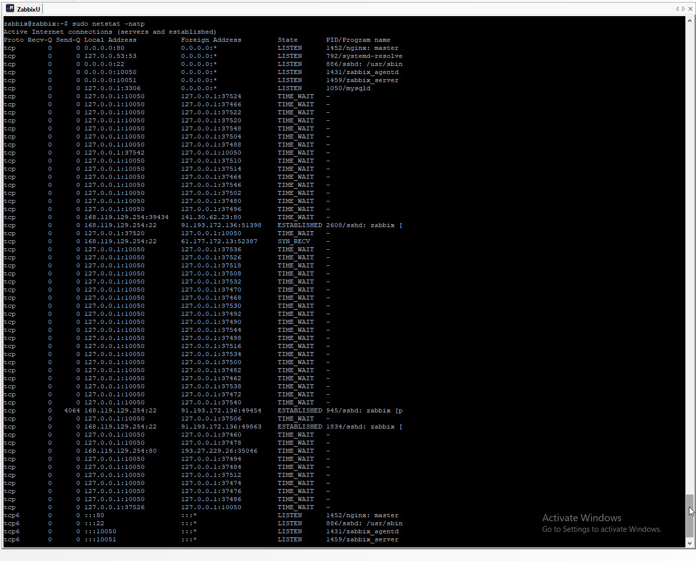 Viacheslav Eremin Install Zabbix server